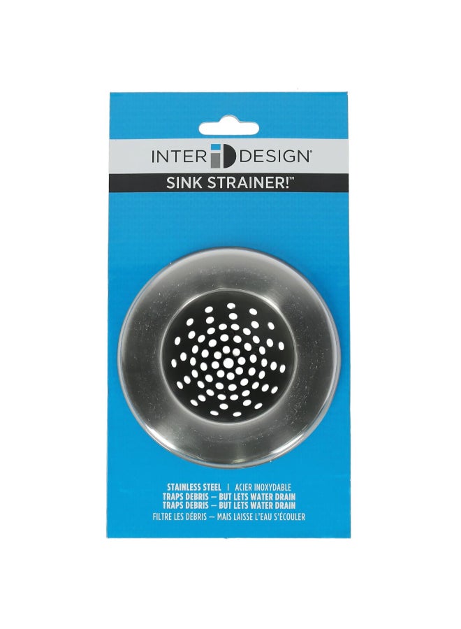 InterDesign Stainless Steel Kitchen Sink Strainer Silver 4.5 x 8.4 x 1.5 cm 65380ES - Image 1